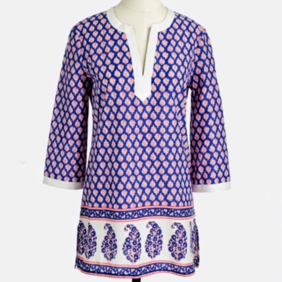 J Crew floral Paisley print poplin Tunic. NWOT - Picture 1 of 7